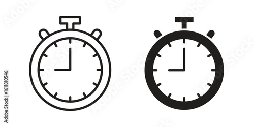 Stopwatch icon logo set. thin line concept simple icon or design element