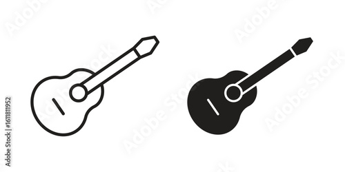 Ukulele icon logo set. thin line concept simple icon or design element