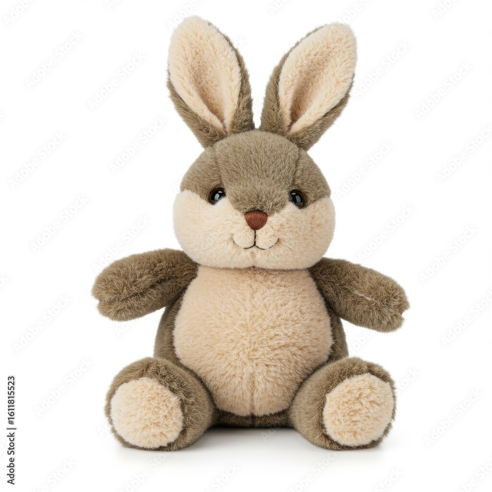 Plush bunny toy, isolated on white background Plush bunny toy, isolated on white background