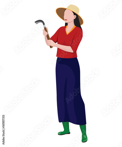 isolated agriculturist cartoon shape vector design
