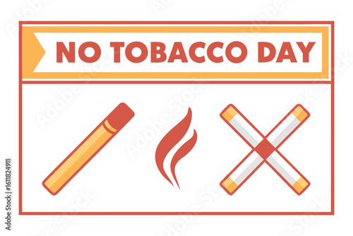    No tobacco day vector illustration.

