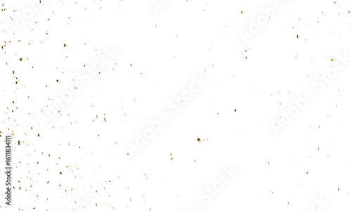 Gold confetti and ribbon background, isolated on transparent background