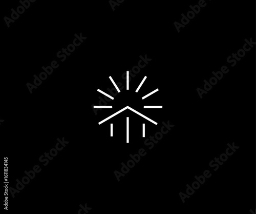 home sun natural minimal modern logo