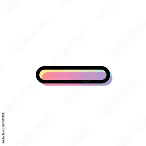 Modern colorful gradient horizontal bar icon. UI graphic element for web, app design, or abstract background. Minimalist dash symbol.