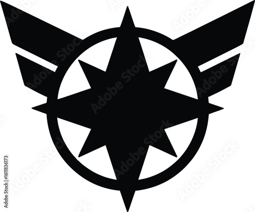 Captain marvel logo vector emblem symbol silhouette icon illustration art