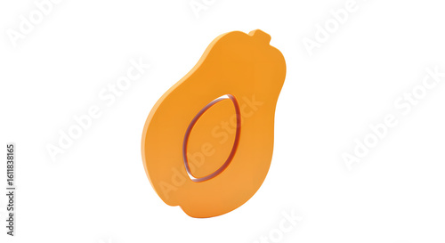Orange fruit slice isolated on a transparent background