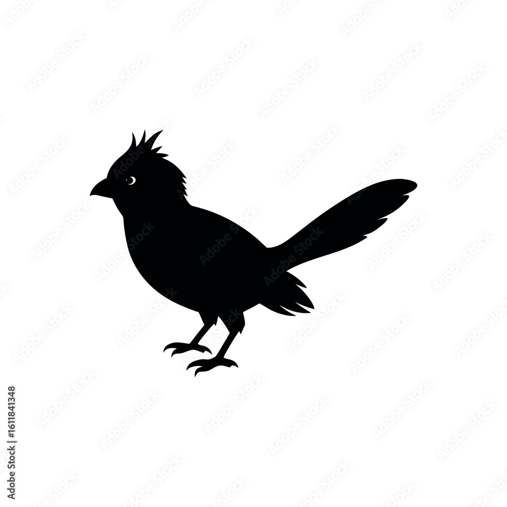 Fototapeta premium A mousebird Bird's silhouette art vector illustration.