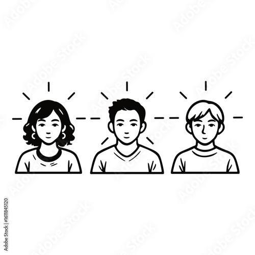 Team in forming stage with collaborative mood