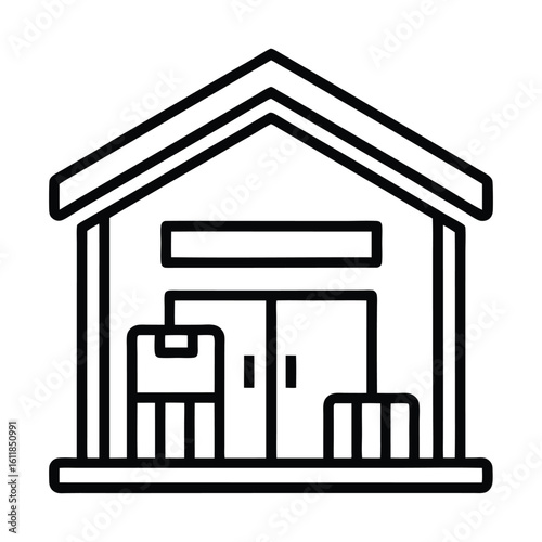 Store house with wooden doors