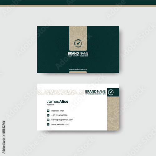 Elegant business card design template for professional networking and brand identity creation today