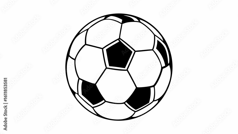 Obraz premium Vector soccer ball. Multiple angle variations of a soccer ball. Perfectly symmetrical geometrical shapes, layered and grouped for easy editing. 