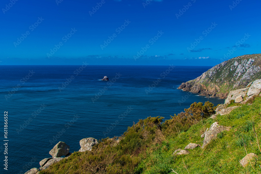 Fototapeta premium Cape Finisterre on the coast of death and its old lighthouse