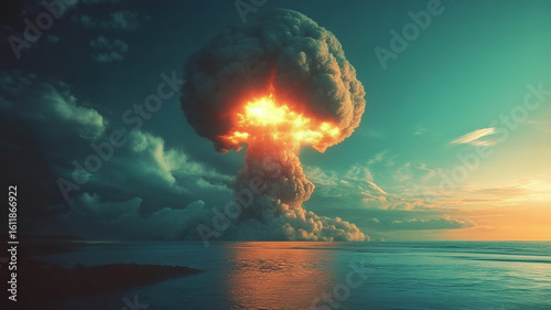 Mushroom cloud nuclear explosion, International Day against Nuclear Tests
