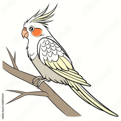 vector illustration of a parrot