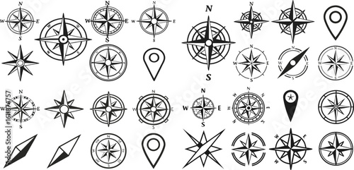 Diverse Navigational Icons Collection with a Dog Illustration Element for Design Projects