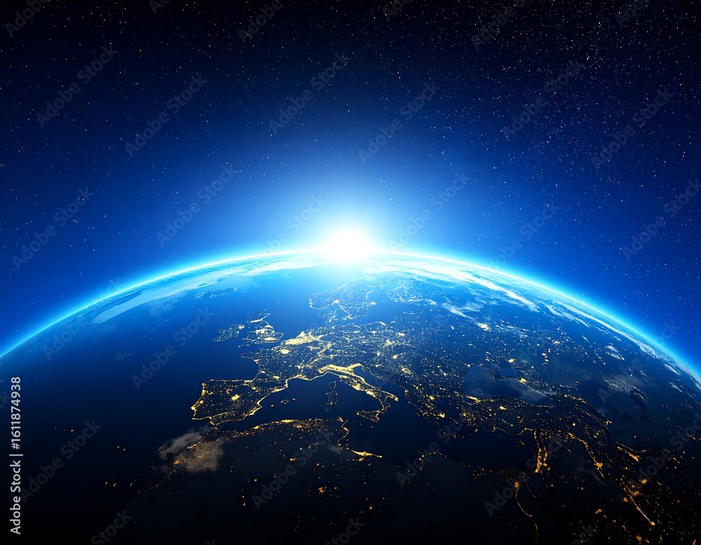 Fototapeta premium Earth's European perspective