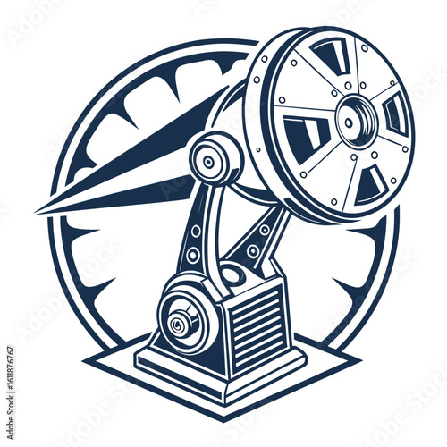 vector illustration of an old fashioned radio