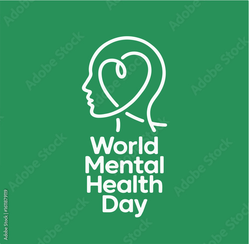 Promoting Mental Health Awareness A Minimalist Design for World Mental Health Day Focusing on Well being and Emotional Support