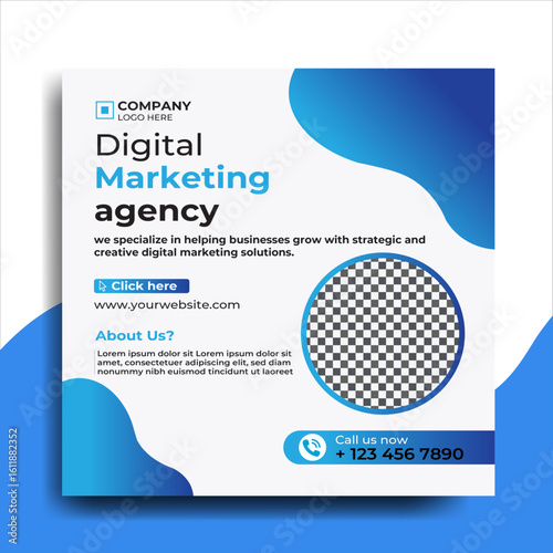 Professional digital marketing agency social media post