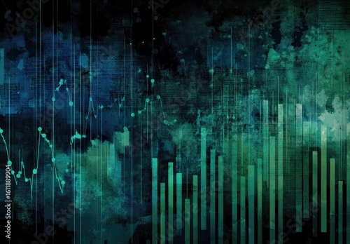 Grow Stock market trading graph in graphic concept.financial investment or economic trends business design. Abstract finance background.Low angle shot. See Less
