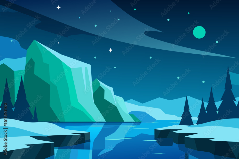 Obraz premium winter landscape with mountains