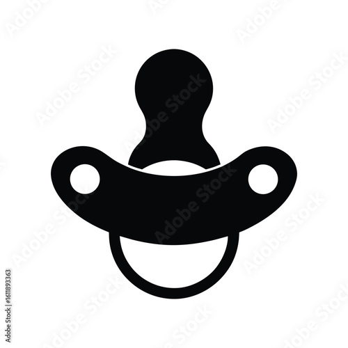 Baby nipple silhouette vector 