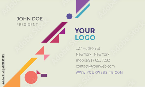 Modern Minimalist Business Card Design Template | Professional Corporate Branding