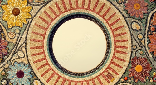 Colorful mosaic circle