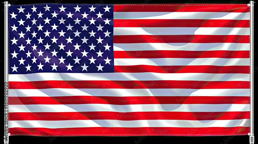 Fototapeta premium USA flag. American flag. American flag blowing in the wind, Abstract holiday background. Happy Memorial