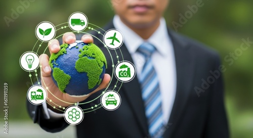 Wallpaper Mural Environmental sustainability and green business solutions concept image Torontodigital.ca