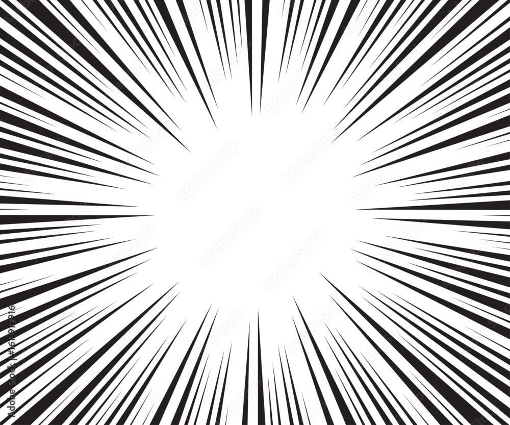 Manga comic explosion, motion or movement effect, vector background. Manga anime cartoon radial speed lines and abstract pattern for comic book burst, flash ray or explode bang action Manga comic explosion, motion or movement effect, vector background. Manga anime cartoon radial speed lines and abstract pattern for comic book burst, flash ray or explode bang action
