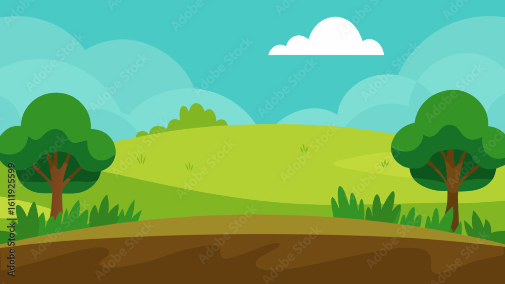 Obraz premium Peaceful and clean natural landscape designed as a calming background