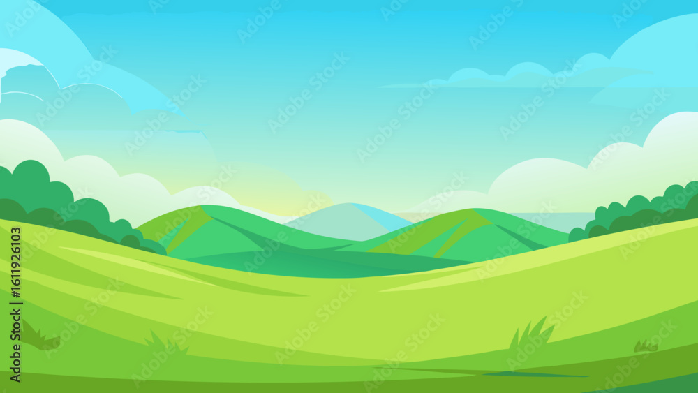 Fototapeta premium summer landscape with mountains