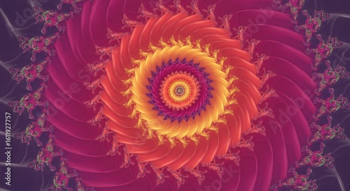 Vibrant swirling fractal design