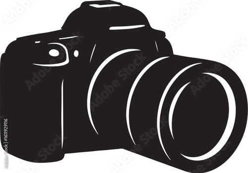 Black and White silhouette of Camera