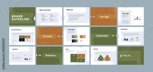 Brand Identity Style Guideline Template | Clean Corporate Branding Manual | Simple Branding Strategy Document with Logo, Typography, and Color Palette | Corporate Branding Rules and Logo Usage Guide