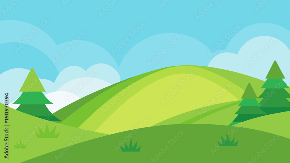 Fototapeta premium landscape with mountains and trees