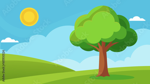 landscape with trees and sky