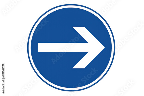 Mandatory direction traffic sign pointing right on transparent background Free Download Mandatory direction traffic sign pointing right on transparent background - GFXLoad