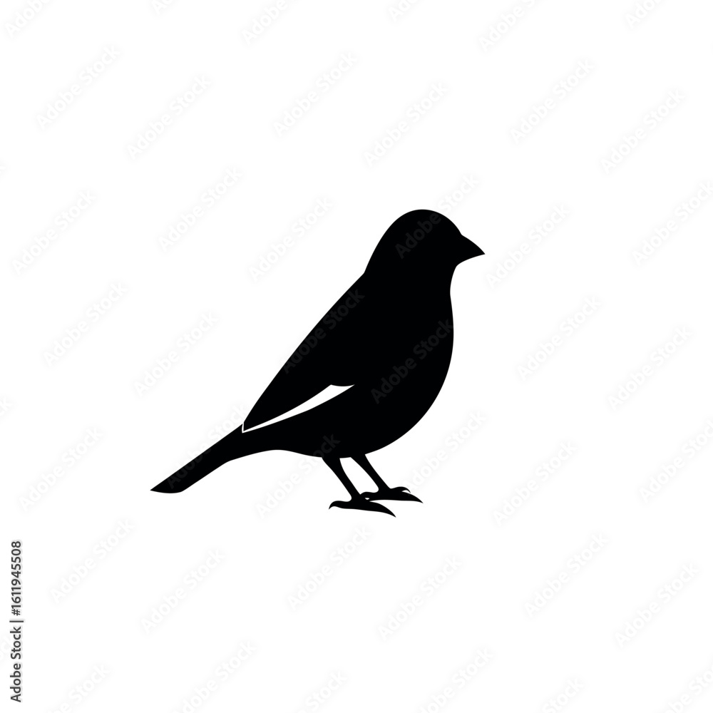 Obraz premium A goldfinch Bird's silhouette art on vector illustration.