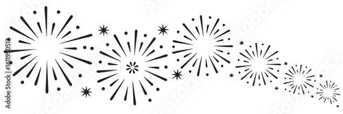 Dynamic Firework Bursts Illustration