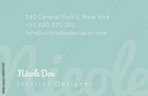 Modern Minimalist Business Card Design Template | Professional Corporate Branding