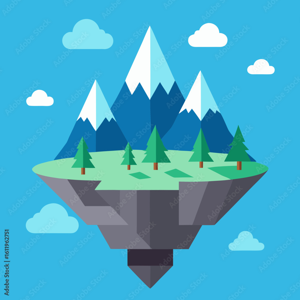Obraz premium mountain landscape with trees and mountains