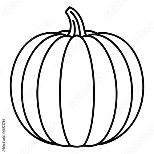 halloween pumpkin line art stylized iconic vector art