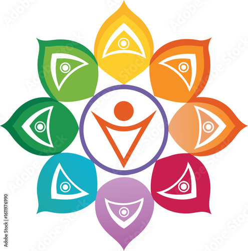 vector illustration of a set of colorful