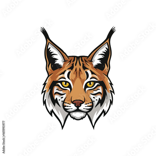 Obraz na plátně Fierce Lynx Feline Mascot Illustration