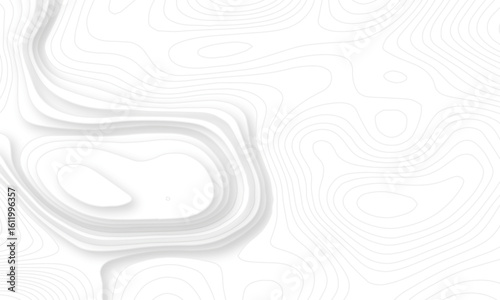 Topographic map and landscape terrain texture grid. White wave paper curved reliefs abstract background, Abstract topographic contours map background, Topography map background