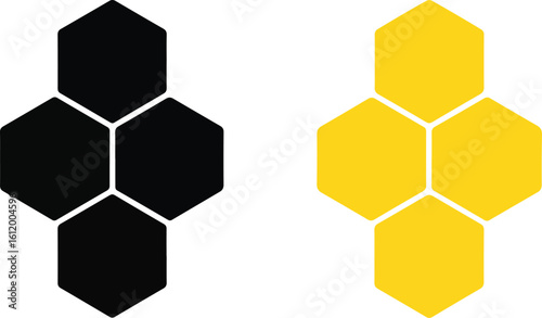 honeycomb icon for your web site design, logo, app, UI. flat style. honey comb sign.Honeycomb bee natural icons. Stock vector.