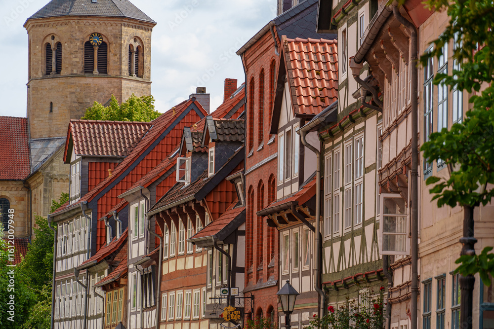 Fototapeta premium Die Altstadt von Hildesheim in Niedersachsen