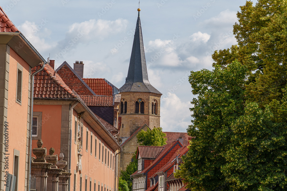 Obraz premium Die Altstadt von Hildesheim in Niedersachsen